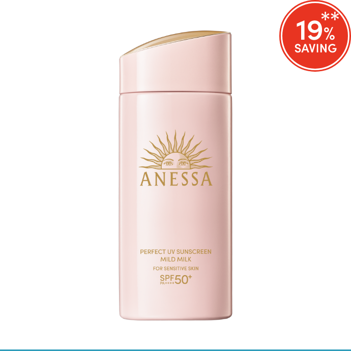 パーフェクトＵＶ マイルドミルク ＮＡ 90mL 免税価格 3,700円 国内参考価格 4,587円相当* *容量換算