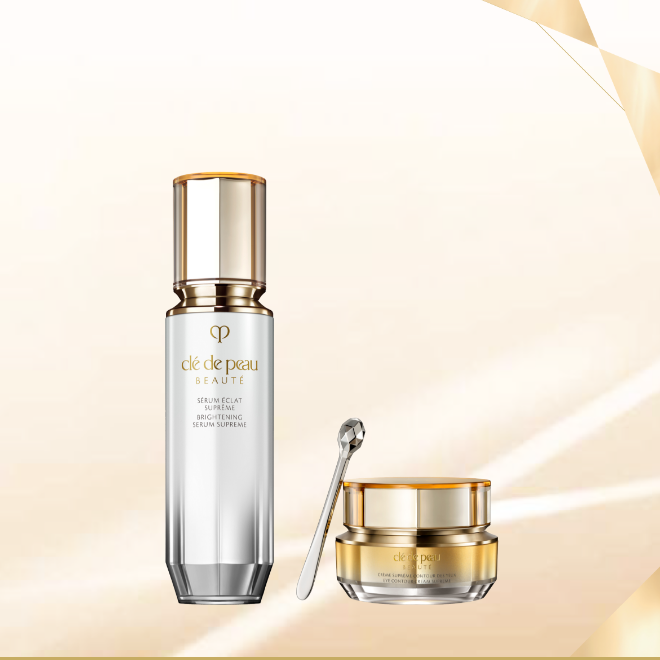 Clé de Peau Beauté セラムエクラSⅡ ＆ クレームイユーS セット BRIGHTENING SERUM SUPREME AND EYE CREAM SET 免税価格 59,400円 国内参考価格 72,600円(税込)相当