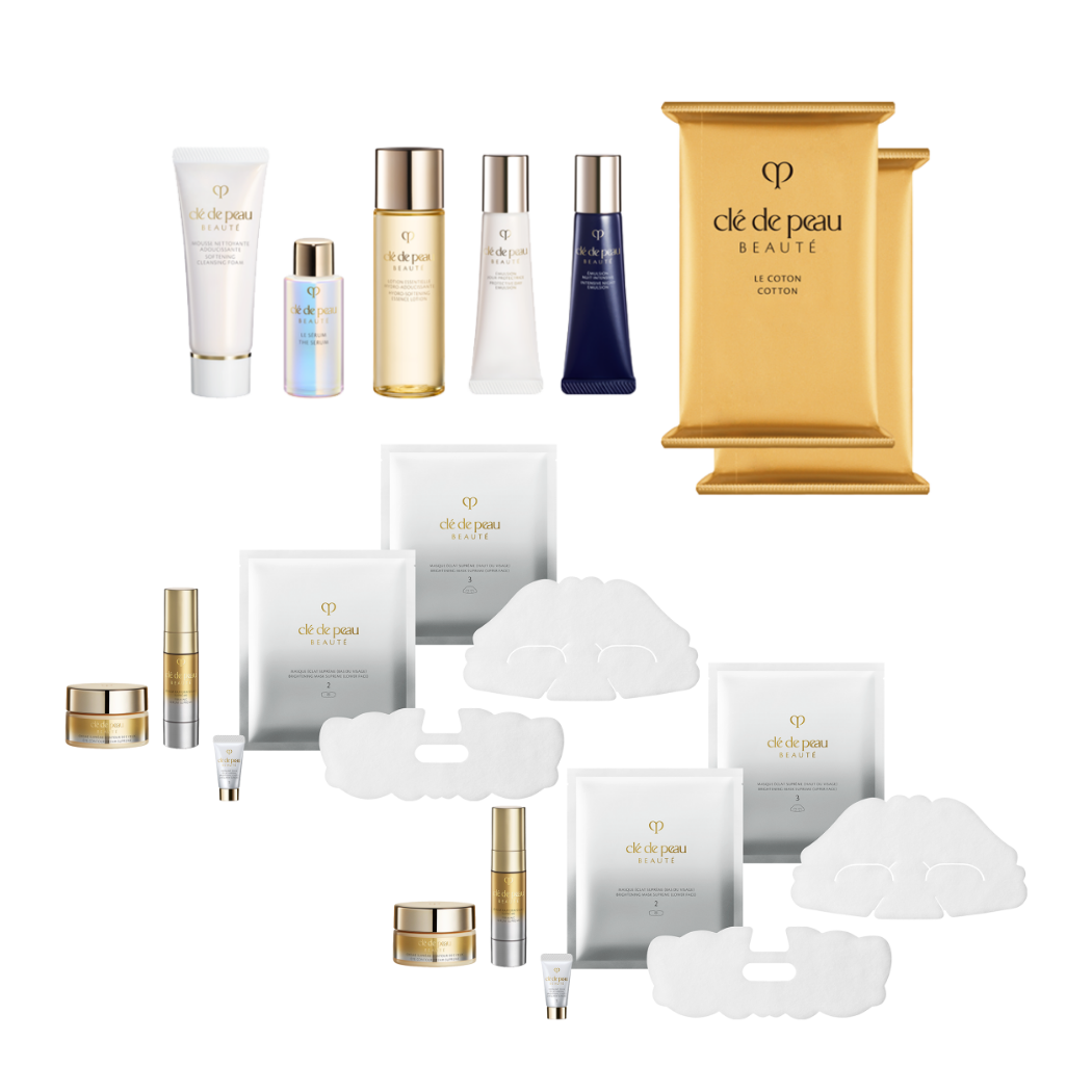 ・ル・セラムⅡ_7mL・ローションエサンシエルＡ_30mL・エマルションプロテクトゥリス（ジュール）_12mL・エマルションアンタンシヴ（ニュイ）_12mL・ムースネトワイアントＡｎ_20g・ル・コトンII_14枚入×2