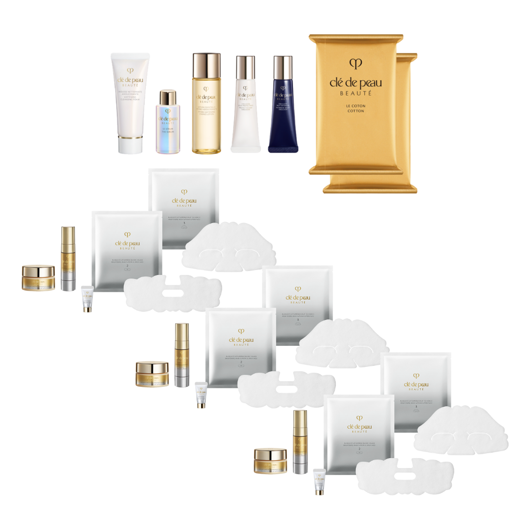 ・ル・セラムⅡ_7mL・ローションエサンシエルＡ_30mL・エマルションプロテクトゥリス（ジュール）_12mL・エマルションアンタンシヴ（ニュイ）_12mL・ムースネトワイアントＡｎ_20g・ル・コトンII_14枚入×2