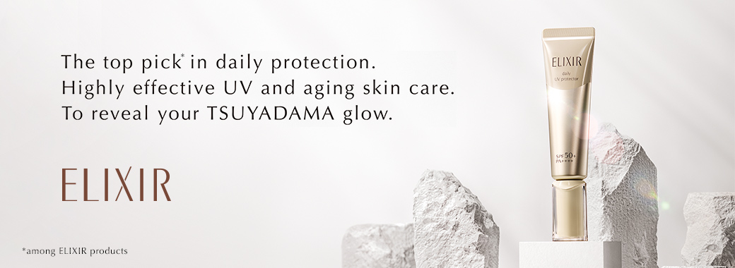 The top pick in daily protection. Highly effective UV and aging skin care. To reveal your TSUYADAMA glow