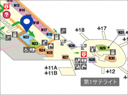 JAPAN DUTY FREE 北１売店 MAP